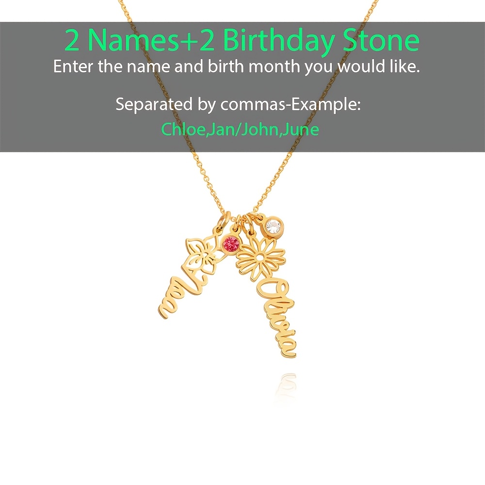 18K Gold-Plated Customizable Name Pendant Necklace, Exquisite Gift